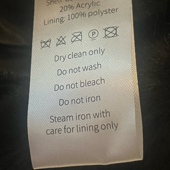 Black Furless Faux Fur oversized  coat by Marei 1998 - Picture 10 of 11